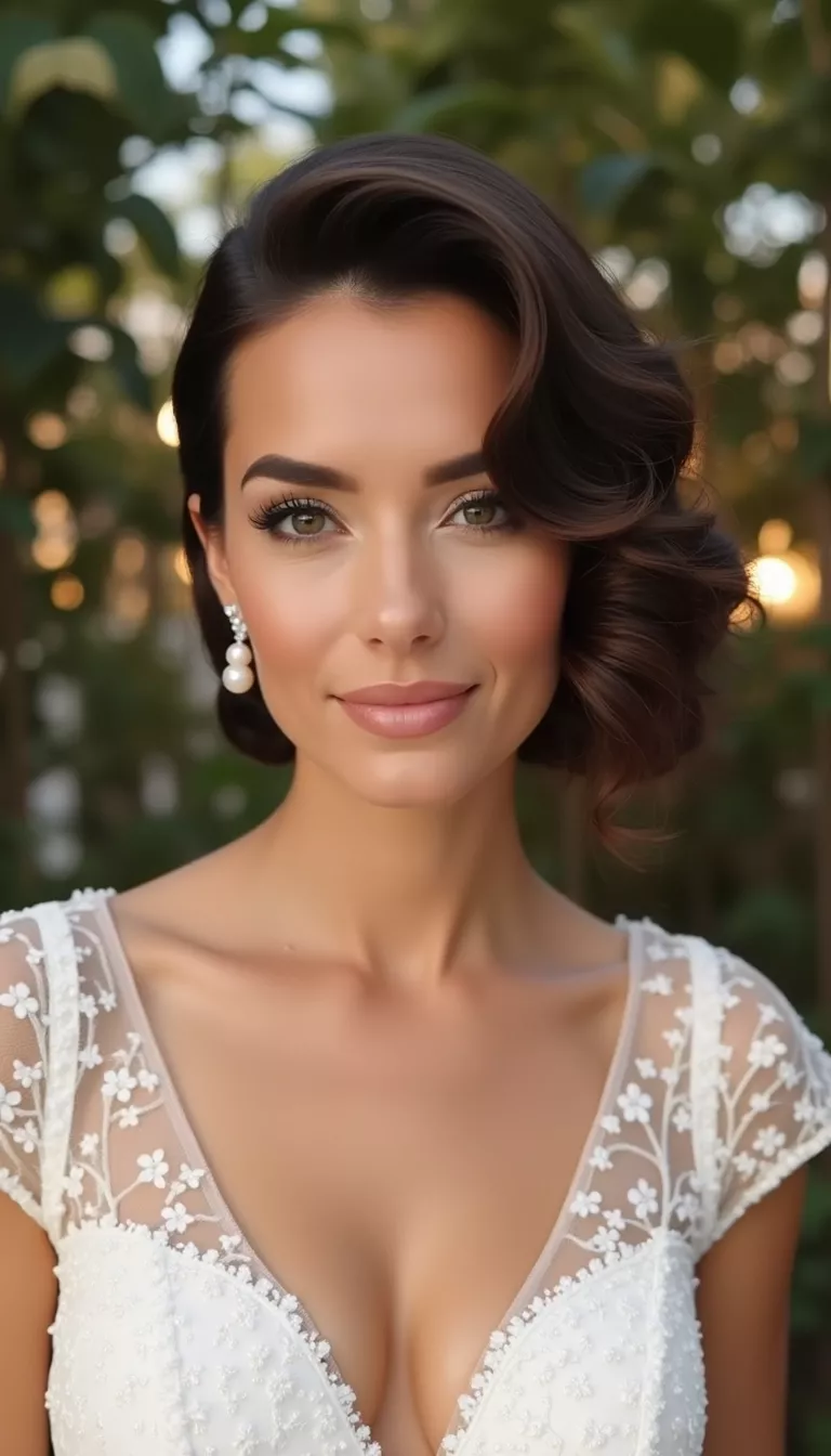 Carré mariage élégant