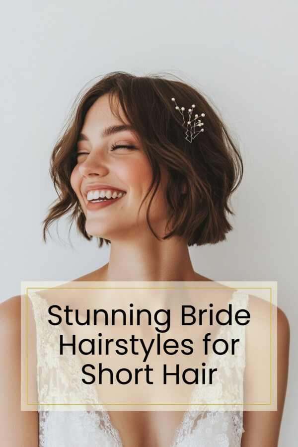 Coiffure courte cérémonie accessoires