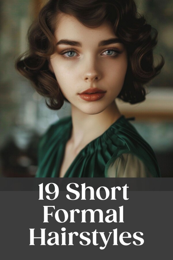 Invitée mariage cheveux courts moderne