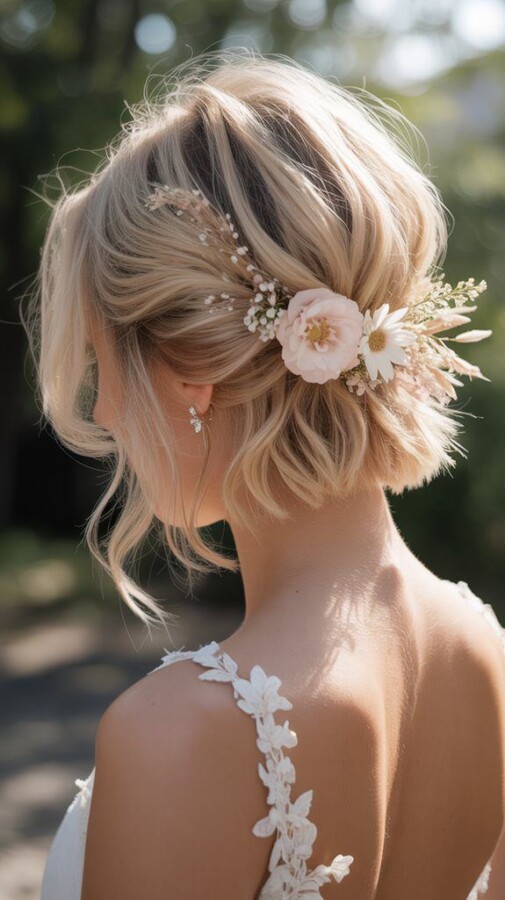 coiffure mariage cheveux courts