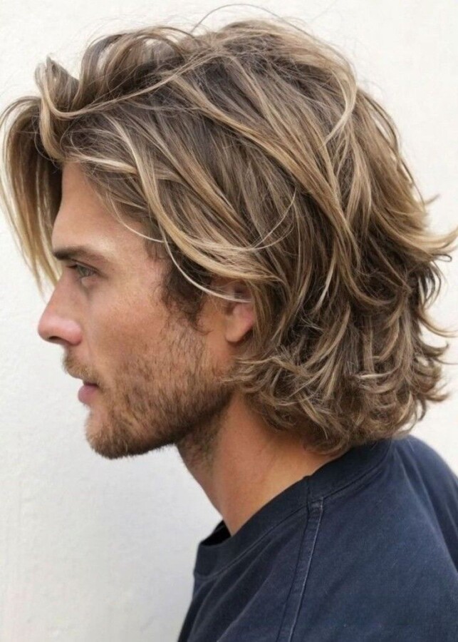 Coiffure homme mi-long tendance 2025