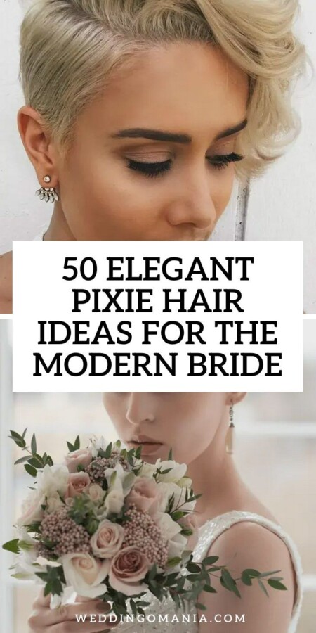 Mariage cheveux courts inspiration 2025
