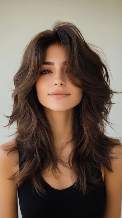 Dégradé cheveux mi-longs femme