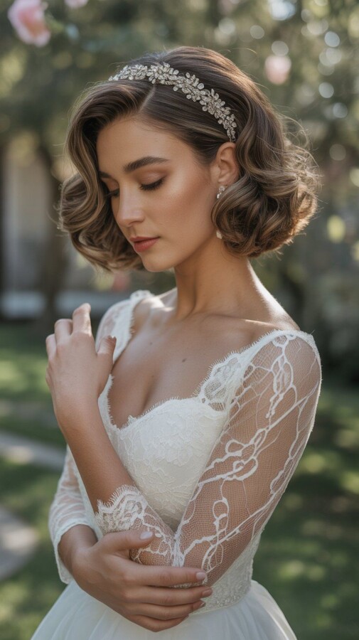 coiffure mariage cheveux courts