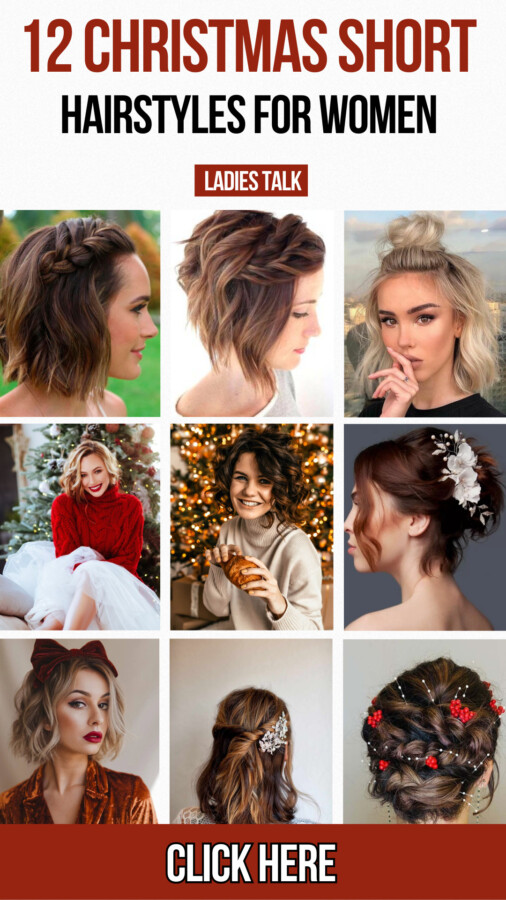 Style élégant cheveux courts fête