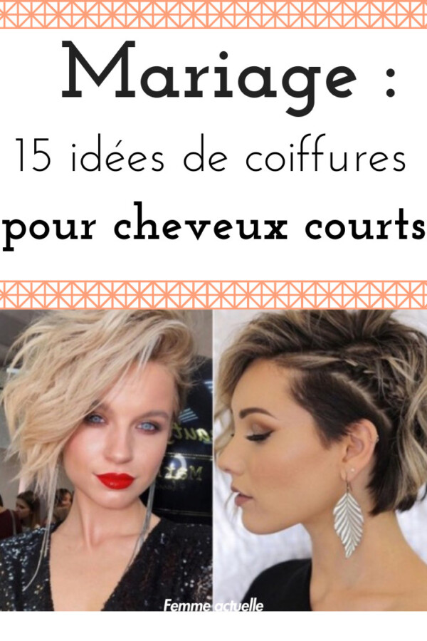 Coiffure invitée mariage cheveux courts