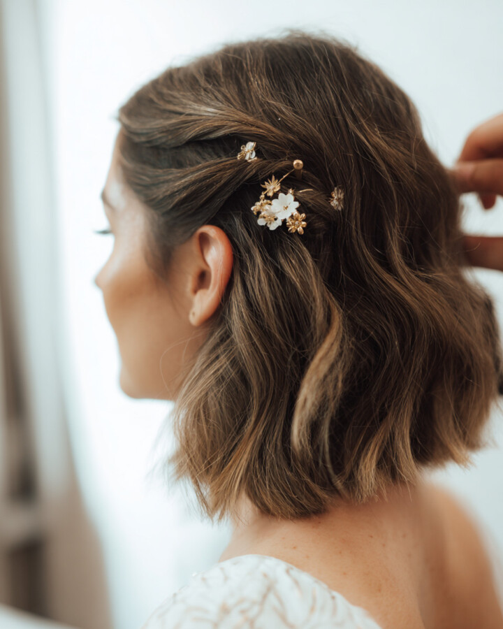 coiffure mariage cheveux courts