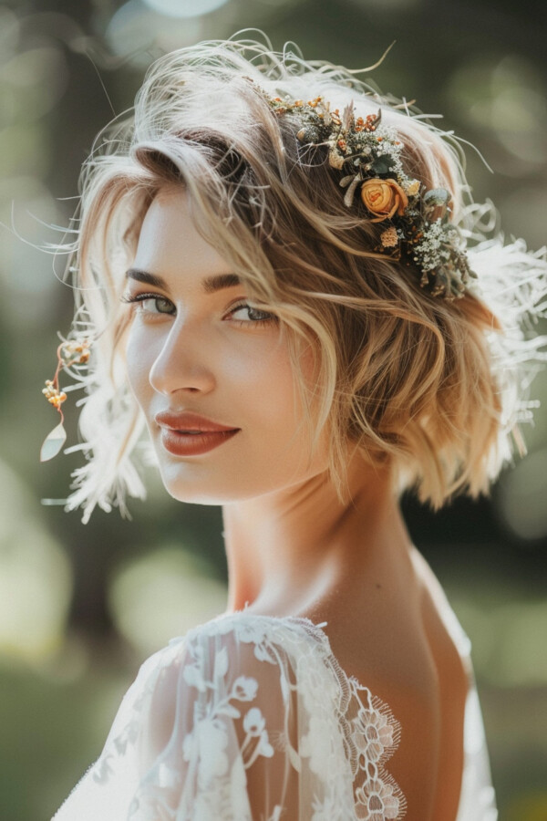 coiffure mariage cheveux courts