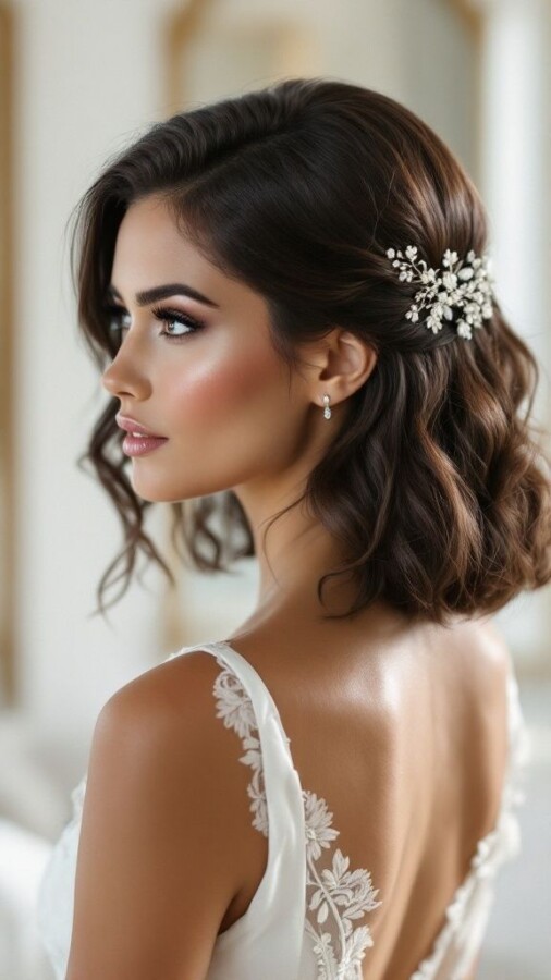 Carré mariage élégant