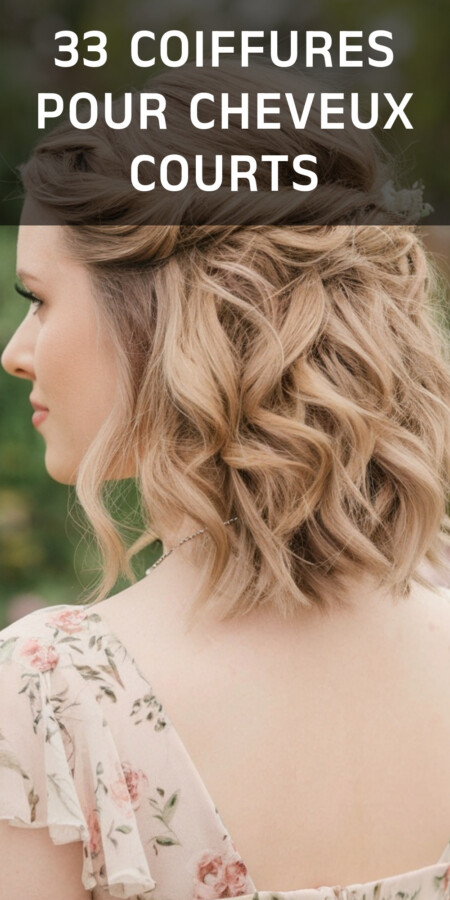 Coiffure invitée mariage cheveux courts