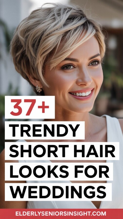 Style élégant cheveux courts fête