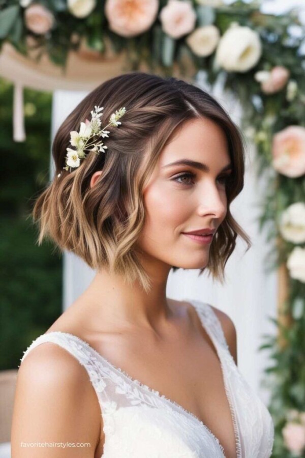 Carré mariage élégant