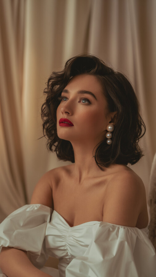 Carré mariage élégant