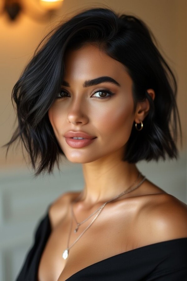 carré court dégradé fins