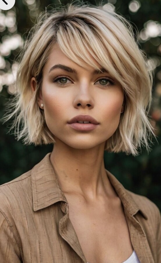 carré court dégradé fins