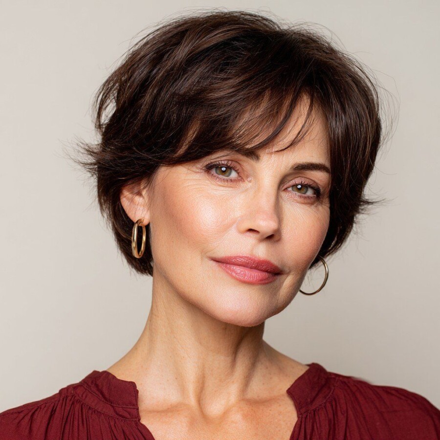 carré court dégradé volumineux