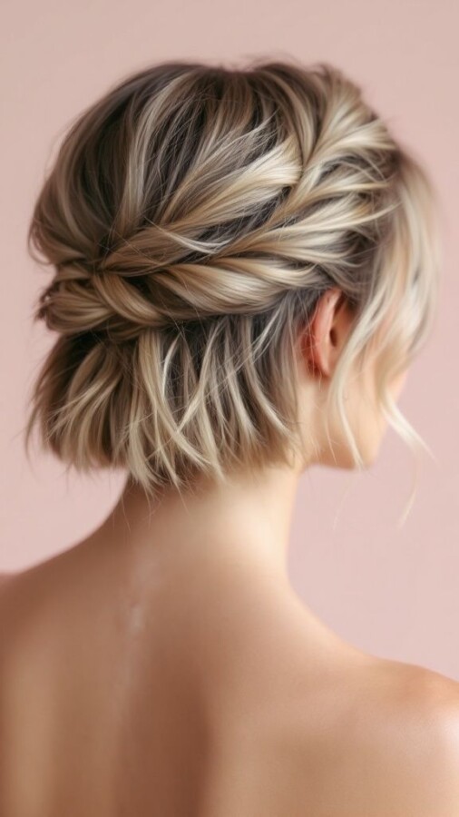 coiffure élégante mariage cheveux courts