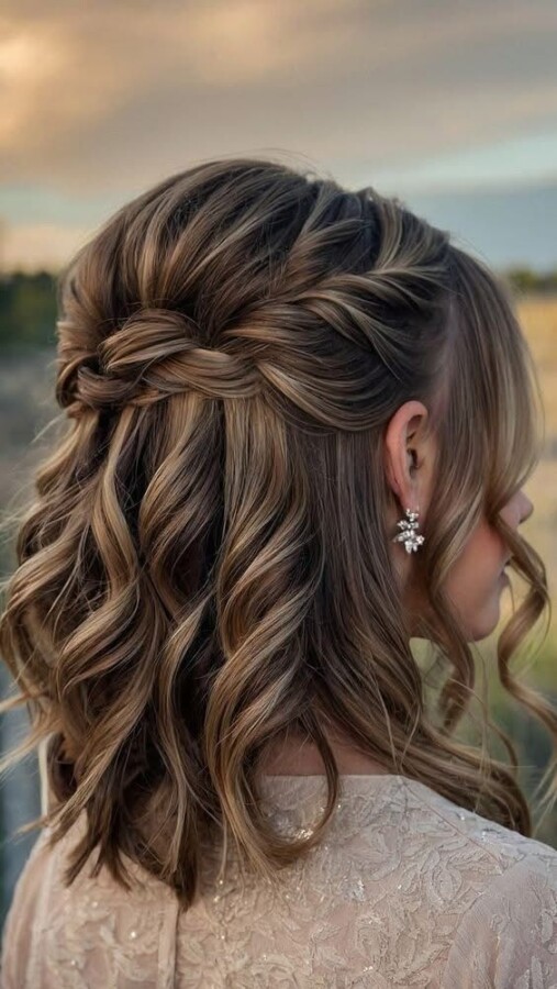 coiffure élégante mariage cheveux courts