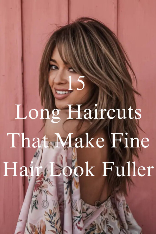 Coupe de cheveux long effilé vue de profil