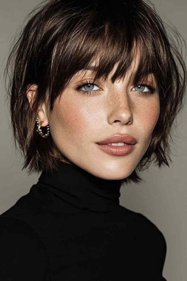 Style moderne avec coupe courte pour femme