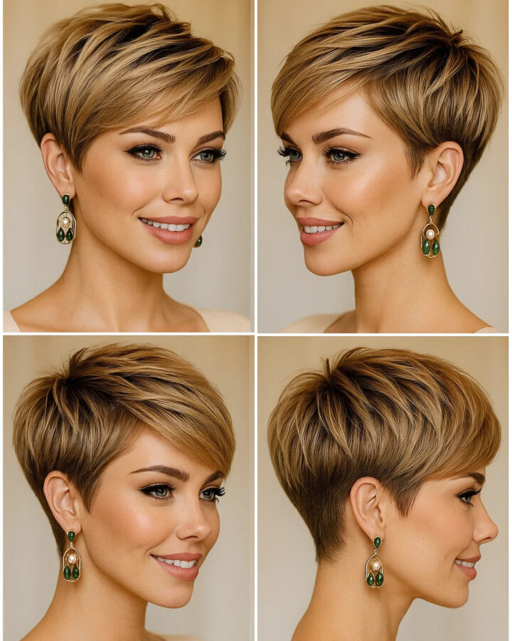 coupe courte dégradée femme