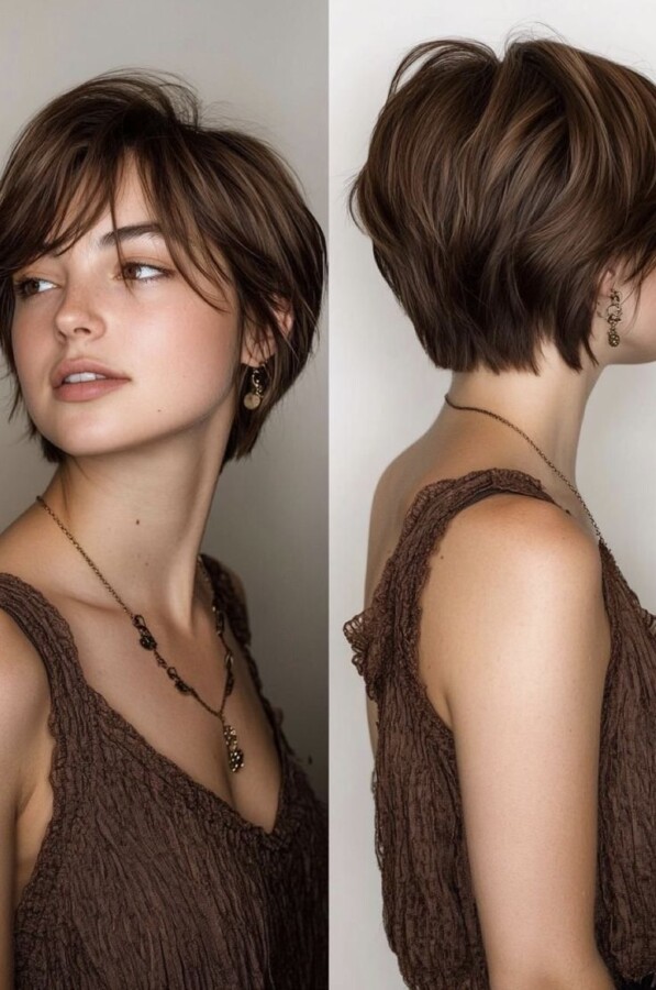coupe courte dégradée femme