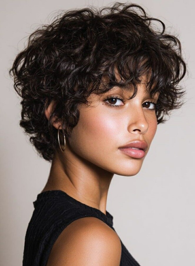 coupe courte bouclés tendance