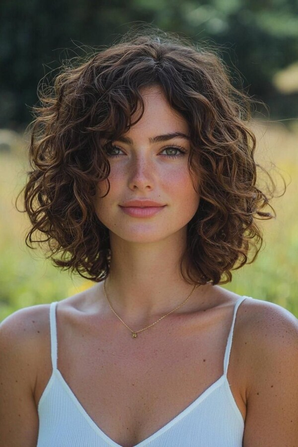 coupe courte bouclés tendance