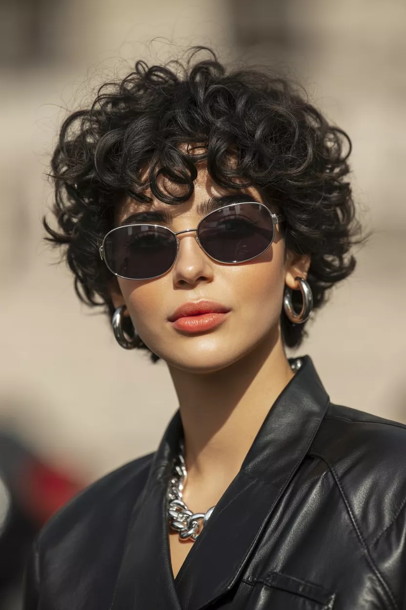 coupe courte bouclés tendance