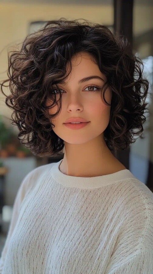 coupe courte bouclés tendance