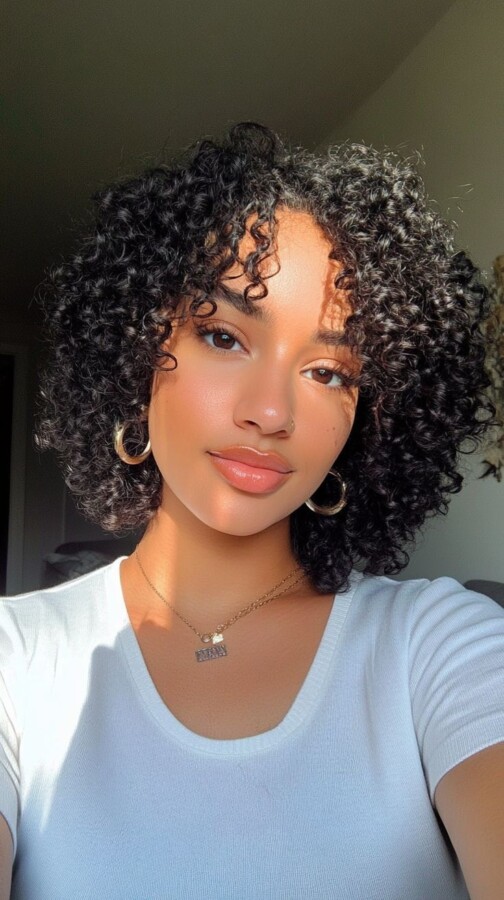 coupe courte bouclés tendance