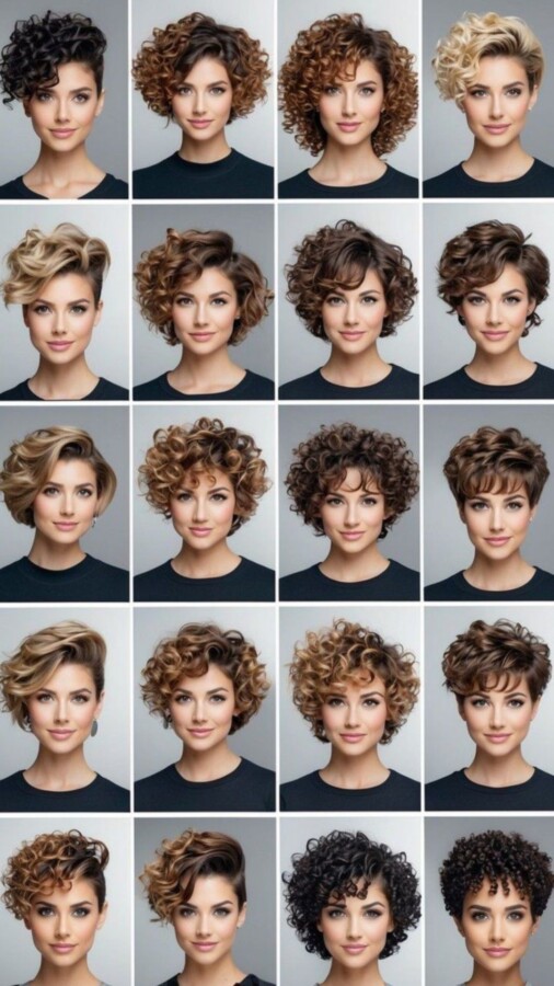 coupe courte cheveux ondulés