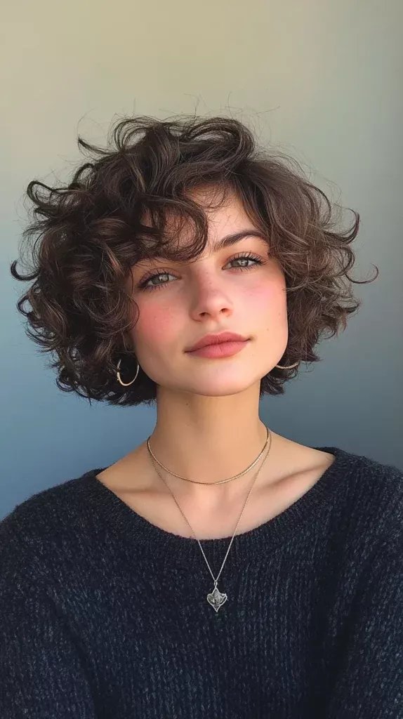 coupe courte cheveux ondulés