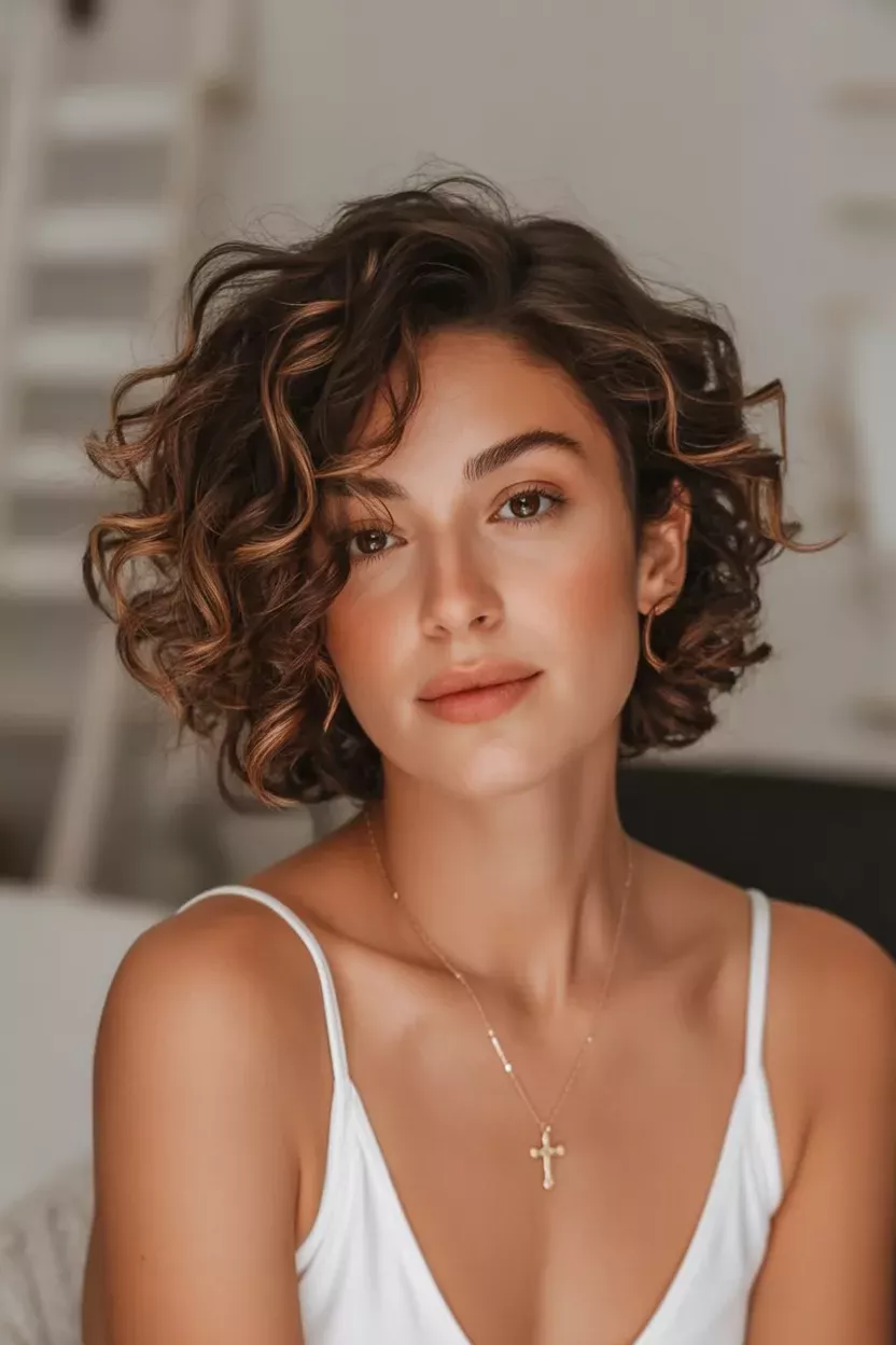 coupe courte cheveux frisés
