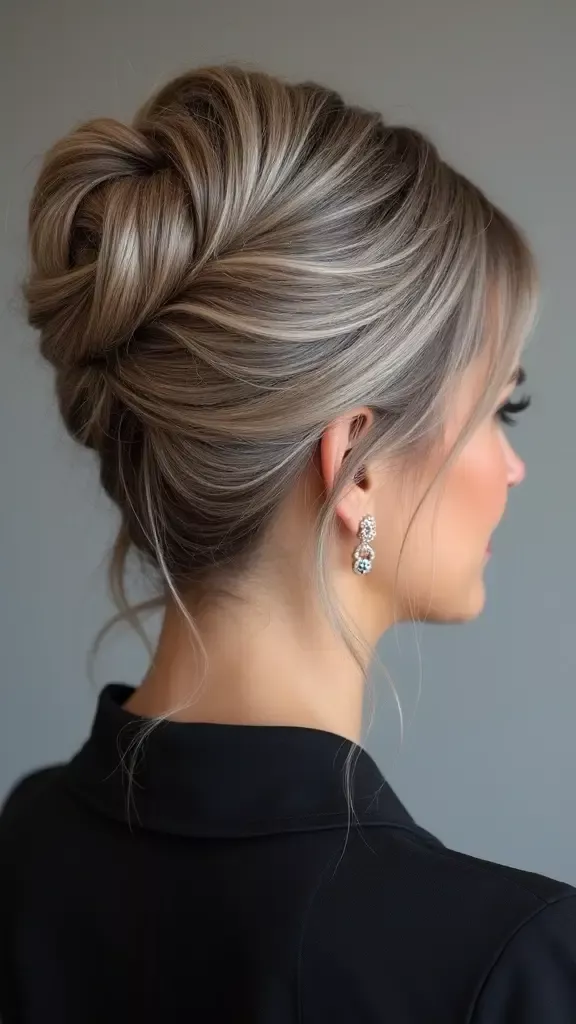 femme cheveux courts sophistiqués