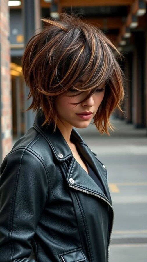 carré classique frange effilée
