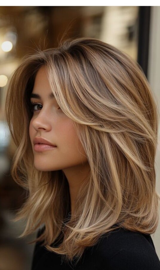 Coiffure mi-longue dégradée tendance
