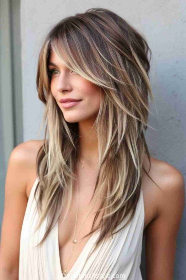cheveux longs effilés dos