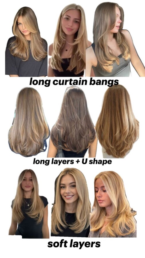 cheveux longs effilés