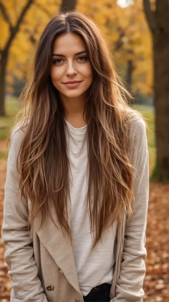 coupe effilée cheveux longs