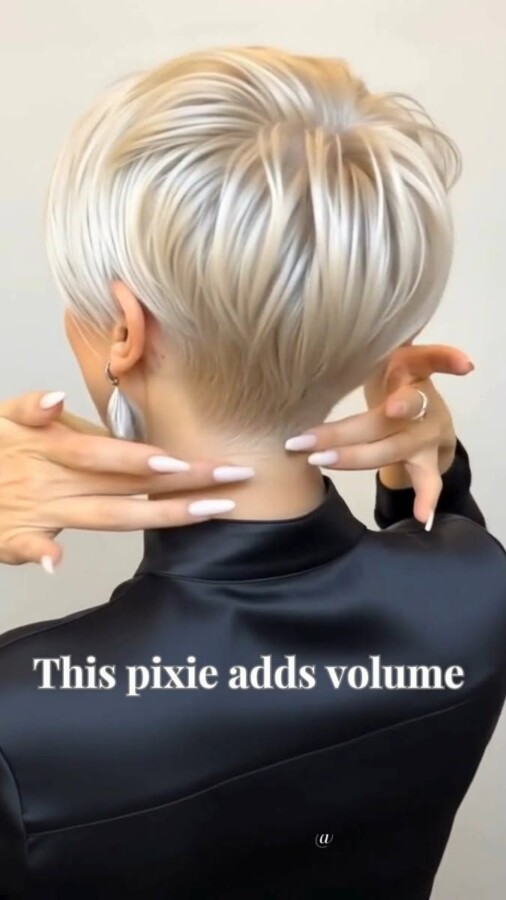 nuque coupe courte effilée