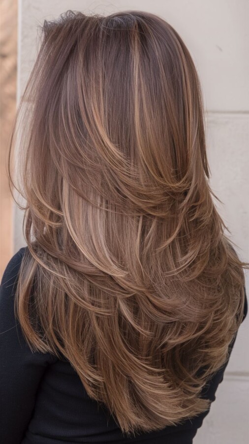 coiffure mi-long élégante