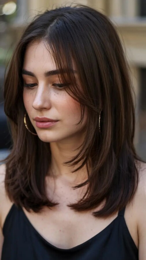 coupe mi-long dégradé femme