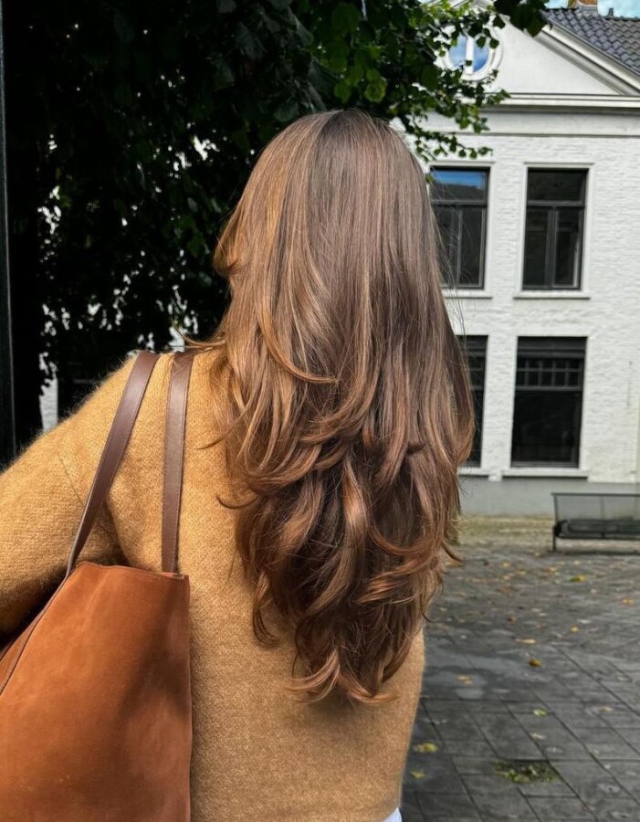 cheveux mi-longs effilés