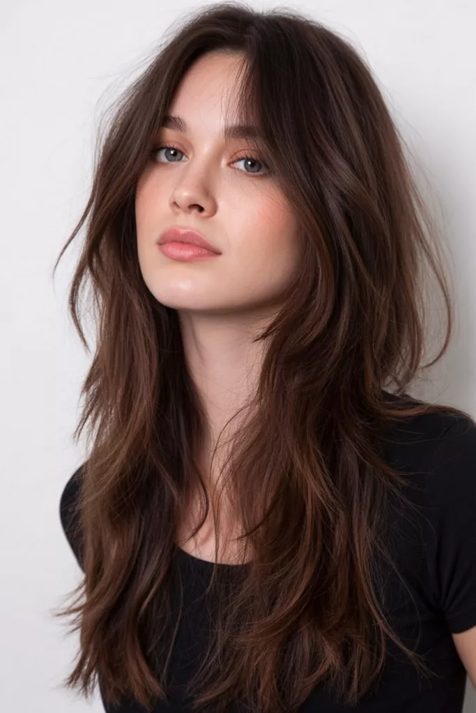 cheveux mi-longs effilés