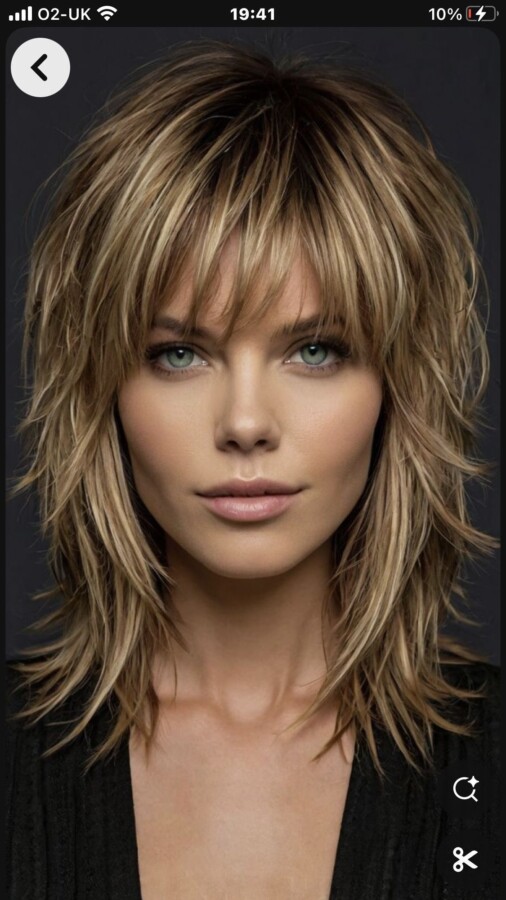 cheveux mi-longs effilés