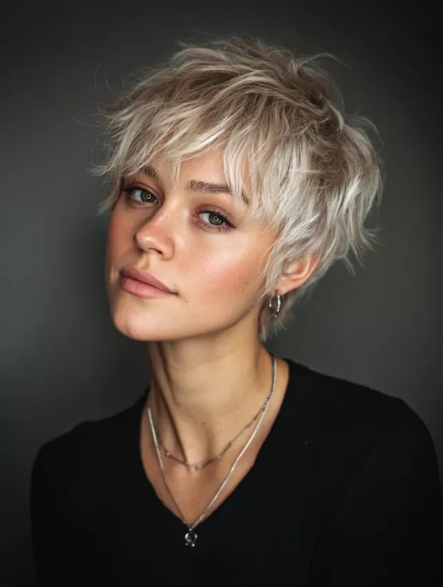 coupe courte effilée