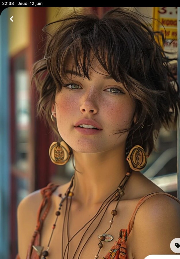 coupe courte effilée
