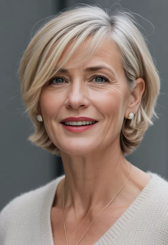 femme coupe courte stylée