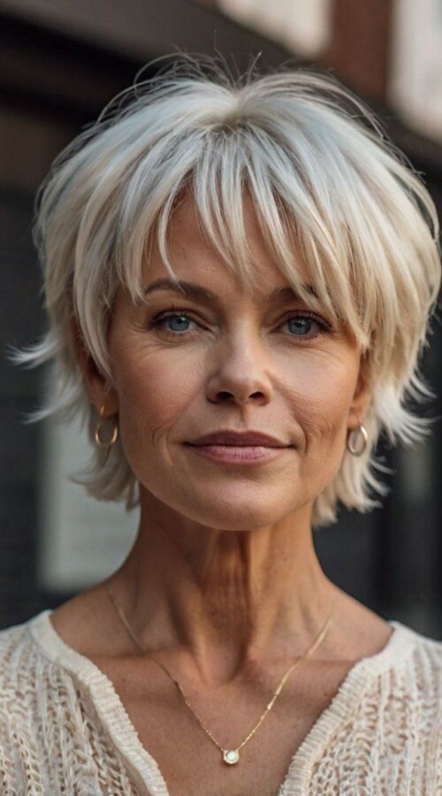 coupe courte dégradée effilée